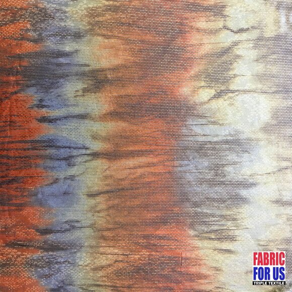 Snake Skin Digital Stretch Holographic Stretch Fabric in Pink & Burgundy 58/60" - Picture 3 of 5